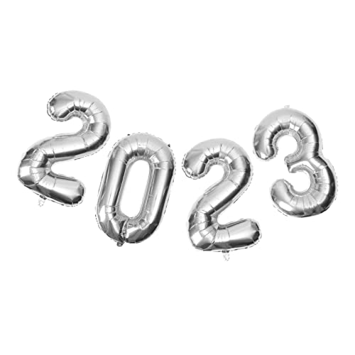 Warmhm 1 Set 2023 Silber Ballonzahlen Für Neujahr Und Fiestas – Perfekte Partydekoration Und Abschlussfeier-Zubehör Für Unvergessliche Feiern Warmhm 1 Set 2023 Silber Ballonzahlen Für Neujahr Und Fiestas – Perfekte Partydekoration Und Abschlussfeier-Zubehör Für Unvergessliche Feiern von Warmhm