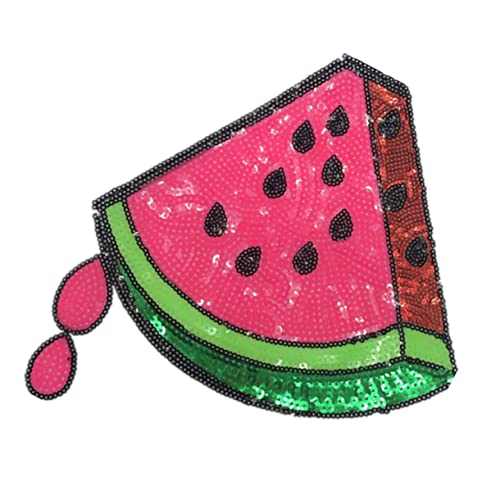 Warmhm 1 Stücke Kleidung Wassermelone Kostüm Kleidung Nähen Auf Flecken Aufkleber Patch Abzeichen Pailletten Stoffflecken Handgemachte Patch von Warmhm