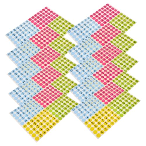 Warmhm 10 Blatt Bunte Preisaufkleber Rund Selbstklebend Vielseitig für Einzelhandel Supermarkt Kleine Geschäfte Einfach Anzubringen Auffällige Preisschilder für Produktkennzeichnung Warmhm 10 Blatt Bunte Preisaufkleber Rund Selbstklebend Vielseitig für Einzelhandel Supermarkt Kleine Geschäfte Einfach Anzubringen Auffällige Preisschilder für Produktkennzeichnung von Warmhm