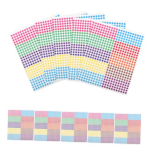 Warmhm 10 Blatt Etiketten Selbstklebende Ablösbare Punktaufkleber für Effiziente Kategorisierung Büro und Schule und Vielseitig Einsetzbar von Warmhm