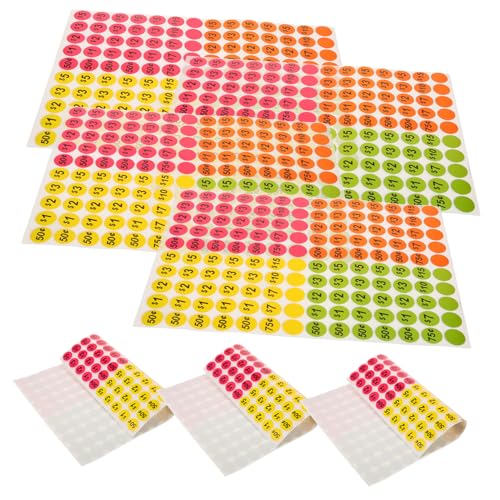 Warmhm 10 Blatt Teiliges Preisschilder Aufkleber Selbstklebende Verkaufsetiketten für Supermärkte Einzelhandel Lebendige Preiskennzeichnung Vielseitig Einsetzbar Warmhm 10 Blatt Teiliges Preisschilder Aufkleber Selbstklebende Verkaufsetiketten für Supermärkte Einzelhandel Lebendige Preiskennzeichnung Vielseitig Einsetzbar von Warmhm
