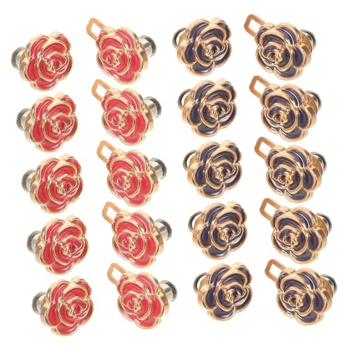 Warmhm 10 Paare Verstellbare Rosen Form Hosenbundstraffer Knöpfe für Jeans Röcke kein Nähen Abnehmbare Metallclips zur Taillenverstellung Modische Bundknopfverlängerung für Lockere Hosen Warmhm 10 Paare Verstellbare Rosen Form Hosenbundstraffer Knöpfe für Jeans Röcke kein Nähen Abnehmbare Metallclips zur Taillenverstellung Modische Bundknopfverlängerung für Lockere Hosen von Warmhm