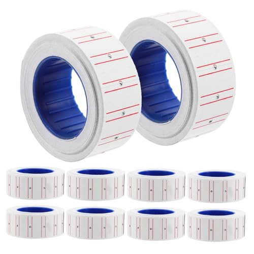 Warmhm 10 Rollen Preisschild Etikettenpapier Klebeetiketten pro Rolle Kompatibel mit Preisauszeichner Maschinen Beschriftbar Geeignet für Supermärkte Geschäfte und Märkte Klare Warmhm 10 Rollen Preisschild Etikettenpapier Klebeetiketten pro Rolle Kompatibel mit Preisauszeichner Maschinen Beschriftbar Geeignet für Supermärkte Geschäfte und Märkte Klare von Warmhm
