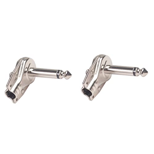 Warmhm 10 Stück Guitar -effektor -kabelstopfen Stecker Audio- Wirkung Gitarrenverstärker Gitarrenkabel Elektrische Gitarre Patch Instrument Pedal Draht Jack Silver von Warmhm