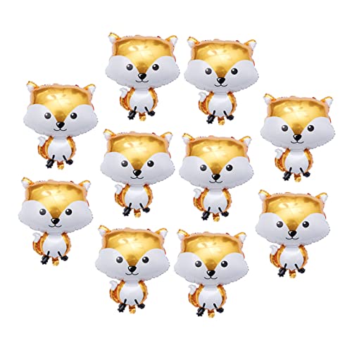 Warmhm 10 Stück Luftballons Fuchsform Cartoon Tier Aluminium Folienballons für Geburtstagsfeiern Shower Deko und Tier Mottopartys für Feiern und Fotosessions Warmhm 10 Stück Luftballons Fuchsform Cartoon Tier Aluminium Folienballons für Geburtstagsfeiern Shower Deko und Tier Mottopartys für Feiern und Fotosessions von Warmhm