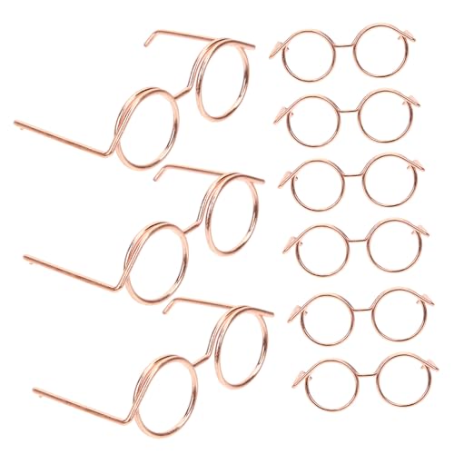 Warmhm 10 Stück Metallbrille kindertagsgeschenke puppenkleidung Puppenbrillen selber Machen Mini Kleidung kauspielzeug Puppe Umrandete Puppensonnenbrille Rose Gold Warmhm 10 Stück Metallbrille kindertagsgeschenke puppenkleidung Puppenbrillen selber Machen Mini Kleidung kauspielzeug Puppe Umrandete Puppensonnenbrille Rose Gold von Warmhm
