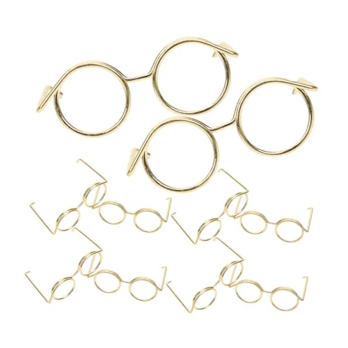 Warmhm 10 Stück Mini-brillenspielzeug Puppe Verkleiden Zubehör Miniatur-Brillen-Requisiten Puppenbrille Schwarz Dekorative Glasdekore Mini-gläser Zum Basteln Metall Golden Warmhm 10 Stück Mini-brillenspielzeug Puppe Verkleiden Zubehör Miniatur-Brillen-Requisiten Puppenbrille Schwarz Dekorative Glasdekore Mini-gläser Zum Basteln Metall Golden von Warmhm