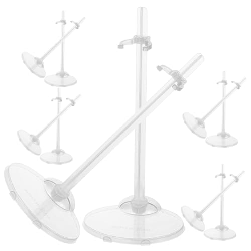 Warmhm 10 Stück Puppenständer Verstellbare Kunststoffhalter für Puppen Stabiler Display für Figuren zur Präsentation Tischen oder Vitrinen von Warmhm