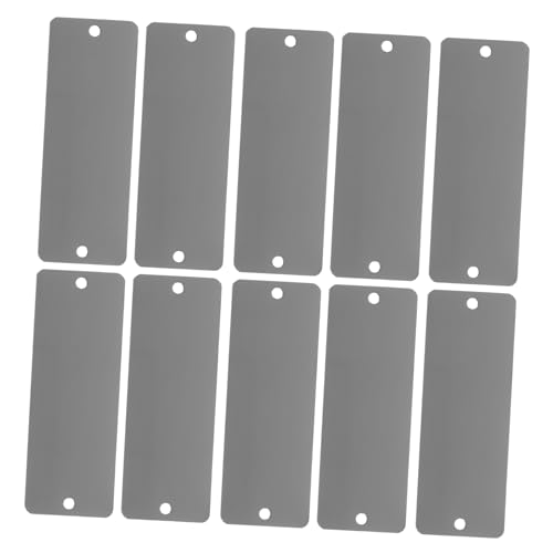 Warmhm 10 Stück Teiliges Namensschilder Blanko mit Löchern Stark Rostfrei Gravierbare Metallplaketten für Industrielle Beschilderung und DIY Beschriftung Warmhm 10 Stück Teiliges Namensschilder Blanko mit Löchern Stark Rostfrei Gravierbare Metallplaketten für Industrielle Beschilderung und DIY Beschriftung von Warmhm