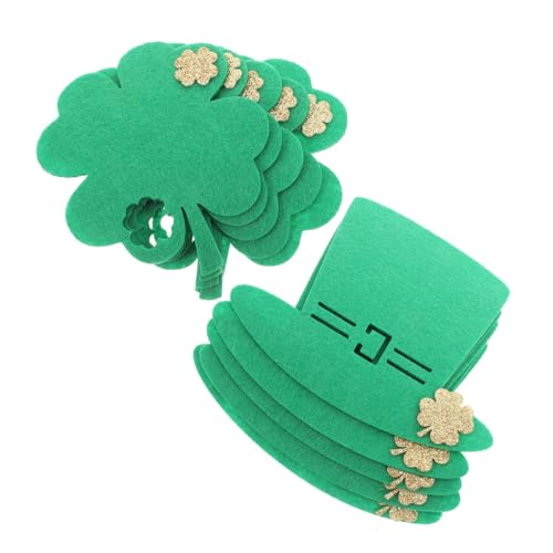 Warmhm Patricks Day 10pc Kleeblatt Filz Einzigartiges Design rutschfeste Unterseite Multi-use Tischplatte Warmhm Patricks Day 10pc Kleeblatt Filz Einzigartiges Design rutschfeste Unterseite Multi-use Tischplatte von Warmhm