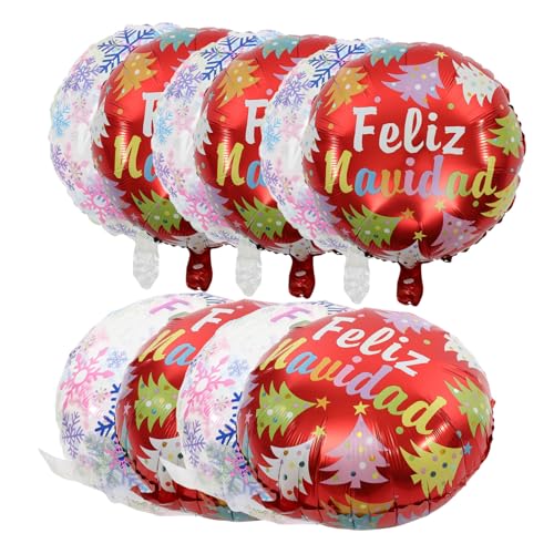Warmhm 10 Stück Weihnachtsballons Feliz Folienballons für Festliche Dekorationen Luftballons für Weihnachtsfeiern Transparente Schneeflocken und Rote Kugeln für Fotos und Kreative Anlässe Warmhm 10 Stück Weihnachtsballons Feliz Folienballons für Festliche Dekorationen Luftballons für Weihnachtsfeiern Transparente Schneeflocken und Rote Kugeln für Fotos und Kreative Anlässe von Warmhm