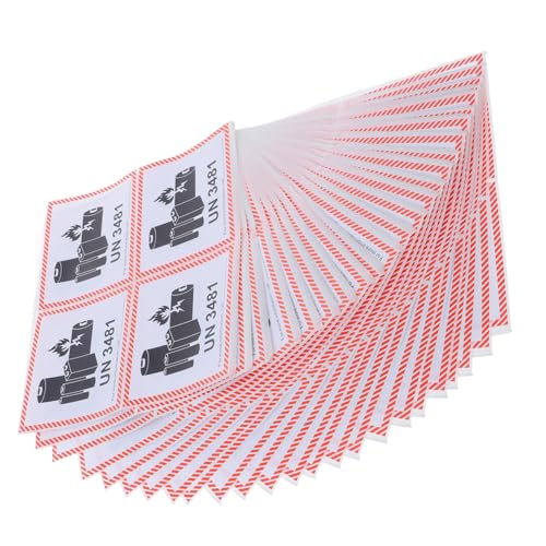 Warmhm 100 Blatt Lithium Batterie Versandetiketten Selbstklebende Warnaufkleber für Transport Brandschutzetiketten für Lithium Ionen Batterien Vielseitig und Praktisch Warmhm 100 Blatt Lithium Batterie Versandetiketten Selbstklebende Warnaufkleber für Transport Brandschutzetiketten für Lithium Ionen Batterien Vielseitig und Praktisch von Warmhm