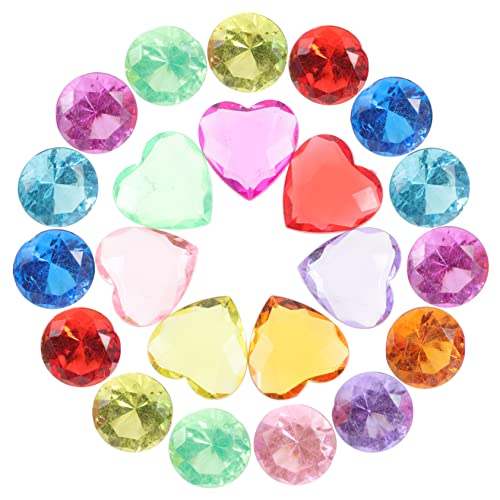 Warmhm 100 Stück -Diamantspielzeug Fee Basteln Bausatz Reiz schmuck bastelsets für Edelsteine ​​für DIY farbige Strasssteine ​​für das Handwerk Acryl von Warmhm