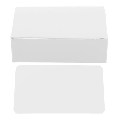 Warmhm 100 Stück Englisch-Lernkarten Visitenkarte leer Karteikarten mit runden Ecken kleine Notizkarten Namenskarten Mini -Karteikarten Mini-Blankokarten Vokabelkarten Papier Weiß von Warmhm