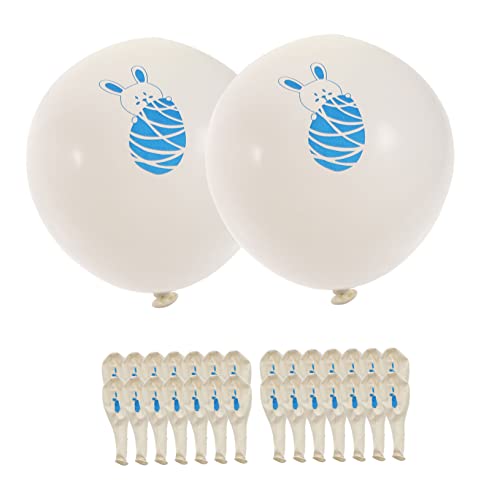 Warmhm 100 Stück Hasenballon Party Dekorationen Urlaub kindergeburtstags dekoration ostern luftballons luftbalons geburtstagdeko Osterfest Dekoration Osterdeko Osterballons 100St Sky-blue von Warmhm