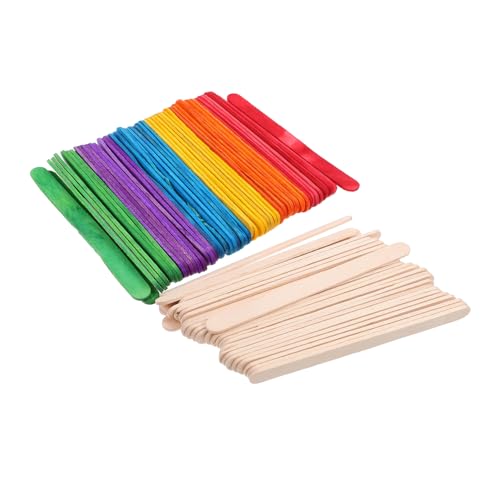 Warmhm 100 Stück Holzstäbchen Für Eiscreme Und Bastelprojekte – Robuste Holzspatel Für Kreative DIY-Ideen - Ideal Für Und Handwerk von Warmhm