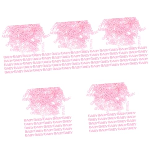 Warmhm 1000 Stk Konfetti zur Taufe esstisch neugeboren Dekorationen Haarschmuck schmücken Baby Verbreitung Plastik Rosa von Warmhm