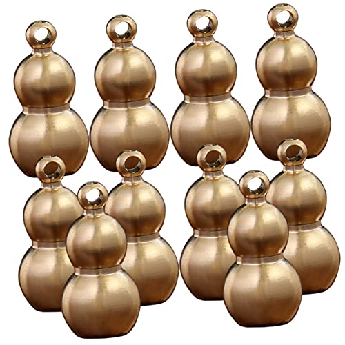 Warmhm 10St Kürbis aus Messing Glockenverzierung Mini-Kuhglocke feng wohnungseinrichtung wohnungsdeko basteln Autodeko Schlüssel hängende Verzierung Tasche hängend schmücken Golden von Warmhm
