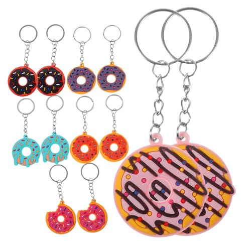 Warmhm 12 Stück Niedliche Cartoon Schlüsselanhänger Donut Design Weichgummi Schlüsselanhänger für Taschen und Party Dekorationen Warmhm 12 Stück Niedliche Cartoon Schlüsselanhänger Donut Design Weichgummi Schlüsselanhänger für Taschen und Party Dekorationen von Warmhm