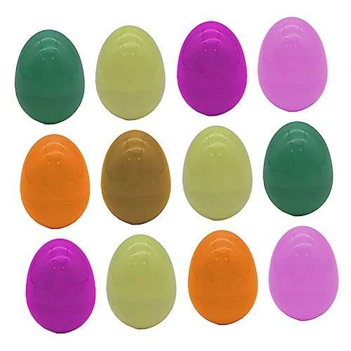 Warmhm 12 Stück Ostereier Kinderspielzeug für toys Ostern Eiersuche egg maging easter presents Osterzubehör Muschel Eierschale aus Kunststoff Plastik von Warmhm