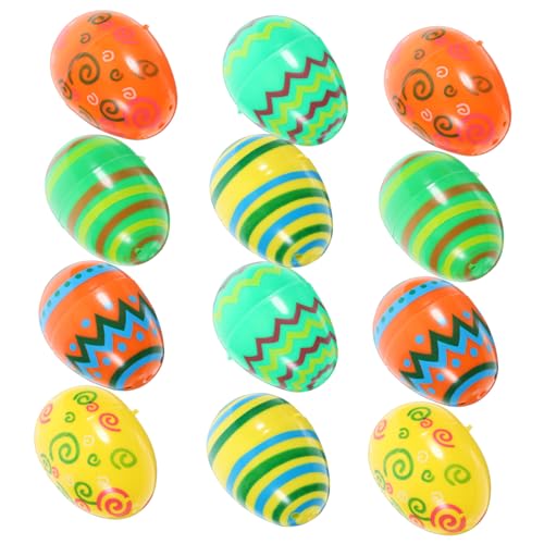 Warmhm 12 Stück Ostereier Spielzeugeier Dekorationen Partyeier Gastgeschenke Füllmaterial Süßigkeiten Passende Eier Eier Für Körbe Füllmaterial Für Künstliche Eier Dekorative von Warmhm