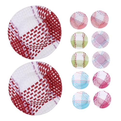 Warmhm 12 Stück Papierhut Mützen Mini-Craft-Hut Miniatur-Strickmütze Puppenhüte für Handwerk kleine Hüte Mini -Hüte für Puppen Handwerksspielzeughüte Mini- -Ornament, Mini-Hut von Warmhm