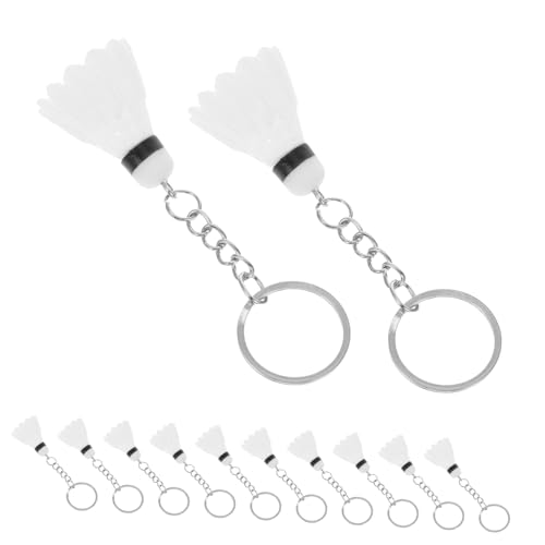Warmhm 12 Stück Teiliges Badminton Schlüsselanhänger Realistische PVC Federball Anhänger Leichte Kompakte Taschen und Autoschlüssel Accessoires für Männer Frauen Partydeko und Alltag von Warmhm