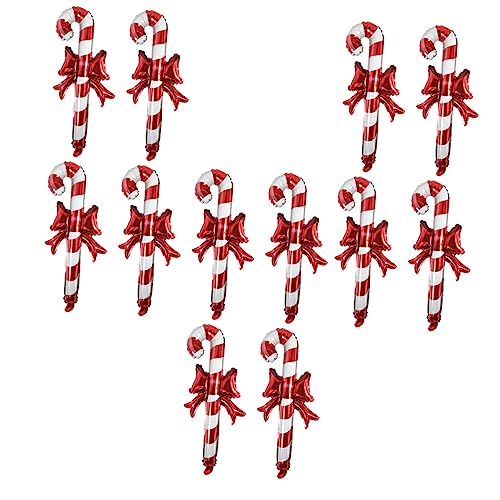 Warmhm 12 Stück Weihnachts Luftballons Aufblasbare Zuckerstangen mit Rentierkopf Handliche Deko für Partys für Festliche und Weihnachtsfeiern Warmhm 12 Stück Weihnachts Luftballons Aufblasbare Zuckerstangen mit Rentierkopf Handliche Deko für Partys für Festliche und Weihnachtsfeiern von Warmhm