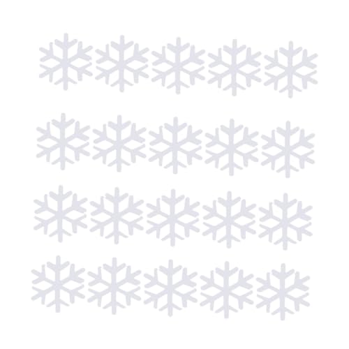 Warmhm 1200 Stk Tischdekoration Weihnachtsschneeflockenverzierungen Schneeflocken-Pailletten weiße Pailletten-Schneeflocken Schneeflocken-Konfettis Weihnachten schmücken Ornamente von Warmhm