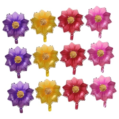 Warmhm 12st Ballon Hochzeitsfeier Sonnenblumendekorationen Sonnenblumengirlande Sonnenblumen-partydekorationen Ornament Partyzubehör Frühling Und Sommer Aluminiumfolie Gänseblümchen Kind von Warmhm