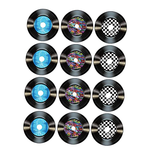 Warmhm 12st Schallplattendekoration Gitter Ästhetik Der Raumdekoration Dekorative Schallplatten Kneipenschilder Wandtattoos Ausschnitte Aufnehmen Festzelt Wandposter Led- Tür Papier von Warmhm