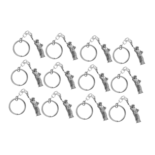 Warmhm 12stücke Metall Schlüsselanhänger Mit Freiheitsstatue Amerikanisches Souvenir Kleiner Anhänger Patriotische Dekoration Geschenk Zum Unabhängigkeitstag von Warmhm