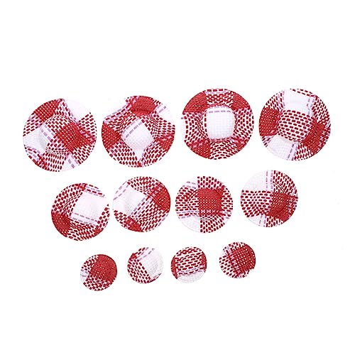 Warmhm 12stücke Miniatur Puppenhüte Farbige Streifen Sonnenhüte Für Puppen DIY Accessoire Für Puppenhaus Bastelprojekte Und Dekoration von Warmhm