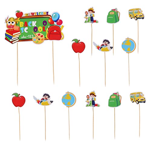 Warmhm 13Stücke Dessert Torten Topper Rückkehr Zur Schule Party Deko Für Kuchen Kleine Und Große Tortenaufsätze Für Kreative Feiern Warmhm 13Stücke Dessert Torten Topper Rückkehr Zur Schule Party Deko Für Kuchen Kleine Und Große Tortenaufsätze Für Kreative Feiern von Warmhm