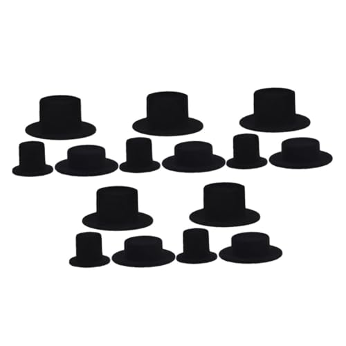 Warmhm 15 Stück Miniatur Schwarze Filz Clownshüte für Puppenaccessoires und Partydesigns Weiches und Bequemes Samtmaterial für Fröhliche Warmhm 15 Stück Miniatur Schwarze Filz Clownshüte für Puppenaccessoires und Partydesigns Weiches und Bequemes Samtmaterial für Fröhliche von Warmhm