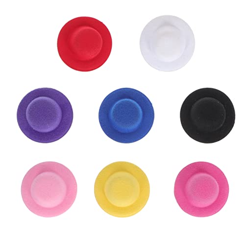 Warmhm 16 Stück Hut selber Machen Puppenhutverzierung Mini-Zubehör kleine Hüte zum Basteln Miniclips DIY Puppenhüte Miniaturhüte für Puppen Puppenhut- Puppe-Tops-Hut Gezogenes Tuch von Warmhm
