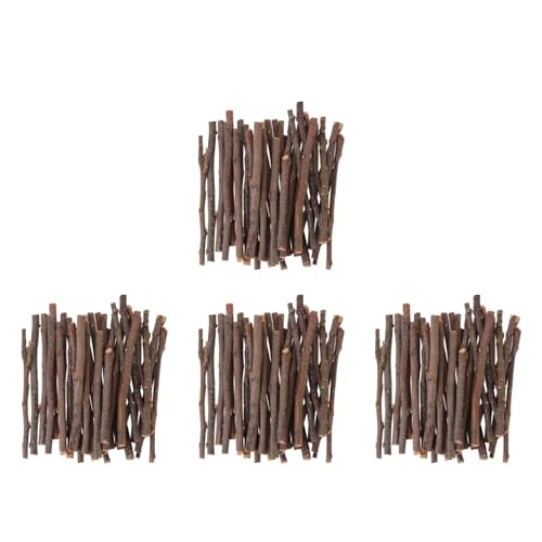 Warmhm 160 Stück Naturholzstäbe Bastelstäbe DIY Holzstäbchen Deko von Warmhm