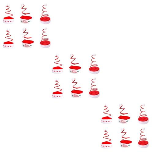 Warmhm 18 Stk Weihnachtsmütze weinachtsmann mützen weihnachtsmann mützen Weihnachtsversorgung Gorros Navideños für Erwachsene Hüte weihnachtsfeier hut Partyzubehör Weihnachten Federkappe von Warmhm