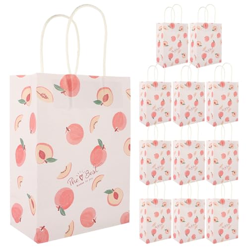 Warmhm 18 Stück Tragetasche aus Kraftpapier Party präsentierte Taschen Präsentieren Taschen kleine süße Tüten Partytasche Partybevorzugungsbeutel Papiertüte Bonbontüten Packsäcke von Warmhm