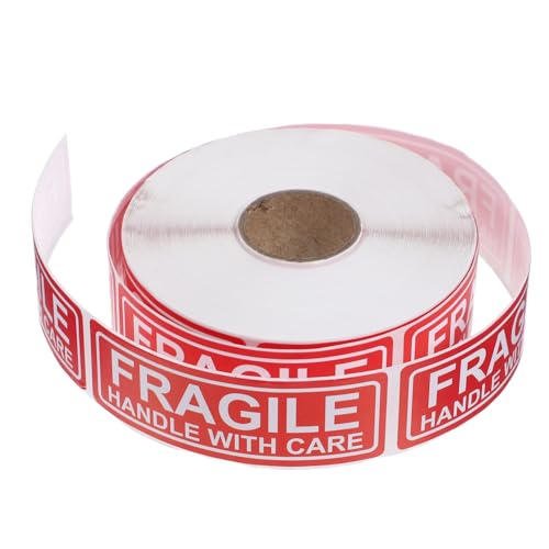 Warmhm 1Rolle Aufkleber Zerbrechlich Selbstklebend für Versand Verpackung Warnhinweise Handle With Care für Zerbrechliche Gegenstände Leicht Warmhm 1Rolle Aufkleber Zerbrechlich Selbstklebend für Versand Verpackung Warnhinweise Handle With Care für Zerbrechliche Gegenstände Leicht von Warmhm