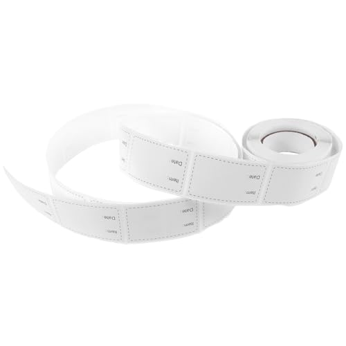 Warmhm 1Rolle Lebensmittelaufkleber pro Rolle Selbstklebende Etiketten für Kühlschrank und Gefrierschrank Ablösbar und Leicht Beschriftbar für Flaschen Gläser von Warmhm