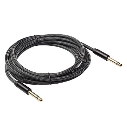 Warmhm 1Stück Audiosignalkabel Geschirmt Für Gitarre Schwarz Langlebiges Bass Kabel Für Professionelle Anwendungen Kompatibel Mit Verschiedenen Instrumenten von Warmhm