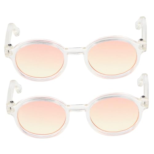 Warmhm 2 Paar Puppen Minibrillen Sonnenbrillen Für Damen Rave Sonnenbrillen Rave Brillen Herz Sonnenbrillen Polarisierte Sonnenbrillen Funky Sonnenbrillen Damen Sonnenbrillen von Warmhm