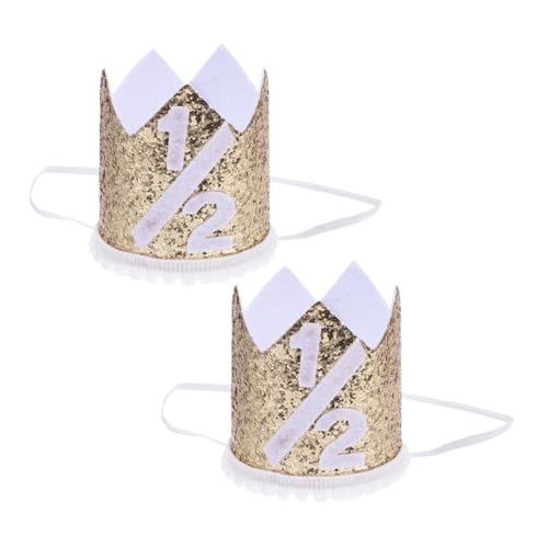 Warmhm 2 STÜCK Teiliges Kindergeburtstagskronen Glitzernde 6 Monate Geburtstagshüte für Junge Mädchen Niedliche Party foto requisiten Sicher Sitzende Kopfbedeckung für Monate Alte Warmhm 2 STÜCK Teiliges Kindergeburtstagskronen Glitzernde 6 Monate Geburtstagshüte für Junge Mädchen Niedliche Party foto requisiten Sicher Sitzende Kopfbedeckung für Monate Alte von Warmhm
