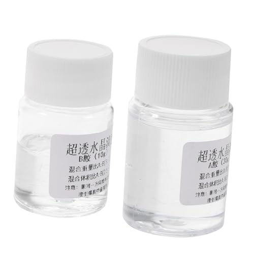 Warmhm 2 Sätze Epoxidharz Kleber Ab Transparente Wasserfeste Teilige Epoxidharz Lösung für DIY Kunst und Schmuckherstellung für Anfänger und von Warmhm