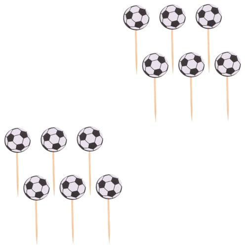 Warmhm 2 Sätze Fußball-kucheneinsatz Junge Kindergeburtstag Dekorationen Post Cupcake-picks Zum Thema Sport Party Fußball-dessert-topper Dekorative Kuchen -ornamente Papier 60 Stück * 2 von Warmhm