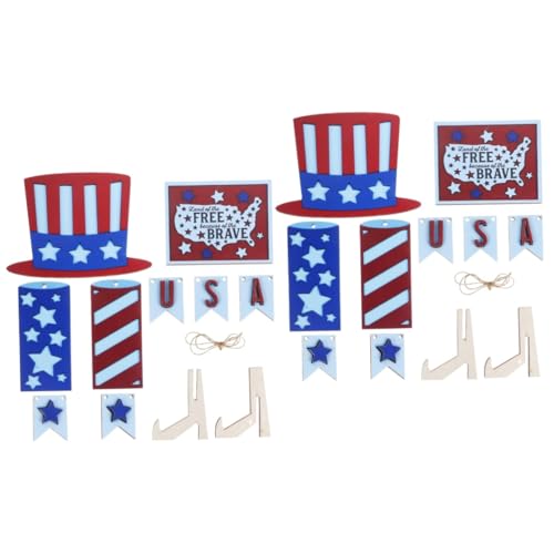 Warmhm 2 Sätze Unabhängiger Tag Holz Deko für Tablett Patriotic Farmhouse Tiered Tray Ornament Langlebige Amerikanische Partydekoration Kreative Handgeschnitzte Figur für Geburtstag und Warmhm 2 Sätze Unabhängiger Tag Holz Deko für Tablett Patriotic Farmhouse Tiered Tray Ornament Langlebige Amerikanische Partydekoration Kreative Handgeschnitzte Figur für Geburtstag und von Warmhm