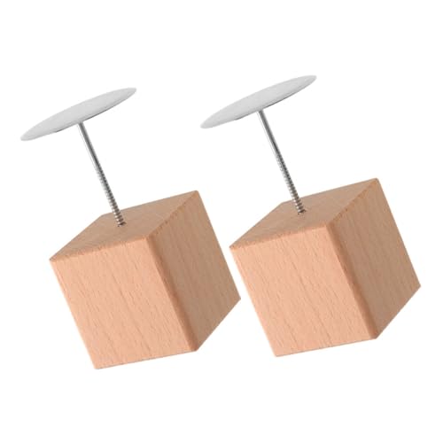 Warmhm 2 Sets Nageltisch Blumennägel Kuchendekoration Kuchendekorationswerkzeuge Kuchendekorationshandwerkzeuge Kuchenblumennägel Ständer Backdekorationszubehör Edelstahl Beige von Warmhm