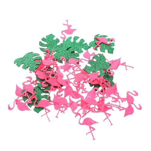 Warmhm 2 Stück 1 Flamingo-Konfetti Flamingo-Glitzer-Konfetti Monstera-Dekor Tischdekoration Weihnachtsdekorationen hawaiianischer Weihnachtsschmuck Konfetti-Dekor füllen von Warmhm