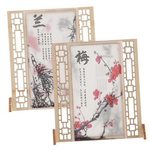 Warmhm 2 Stück Dekorationsschirm im Chinesischen Stil Bildschirm Modell für Miniaturhäuser Praktische Tischdeko für Wohnzimmer und Schlafzimmer Kreative Geschenkidee Warmhm 2 Stück Dekorationsschirm im Chinesischen Stil Bildschirm Modell für Miniaturhäuser Praktische Tischdeko für Wohnzimmer und Schlafzimmer Kreative Geschenkidee von Warmhm